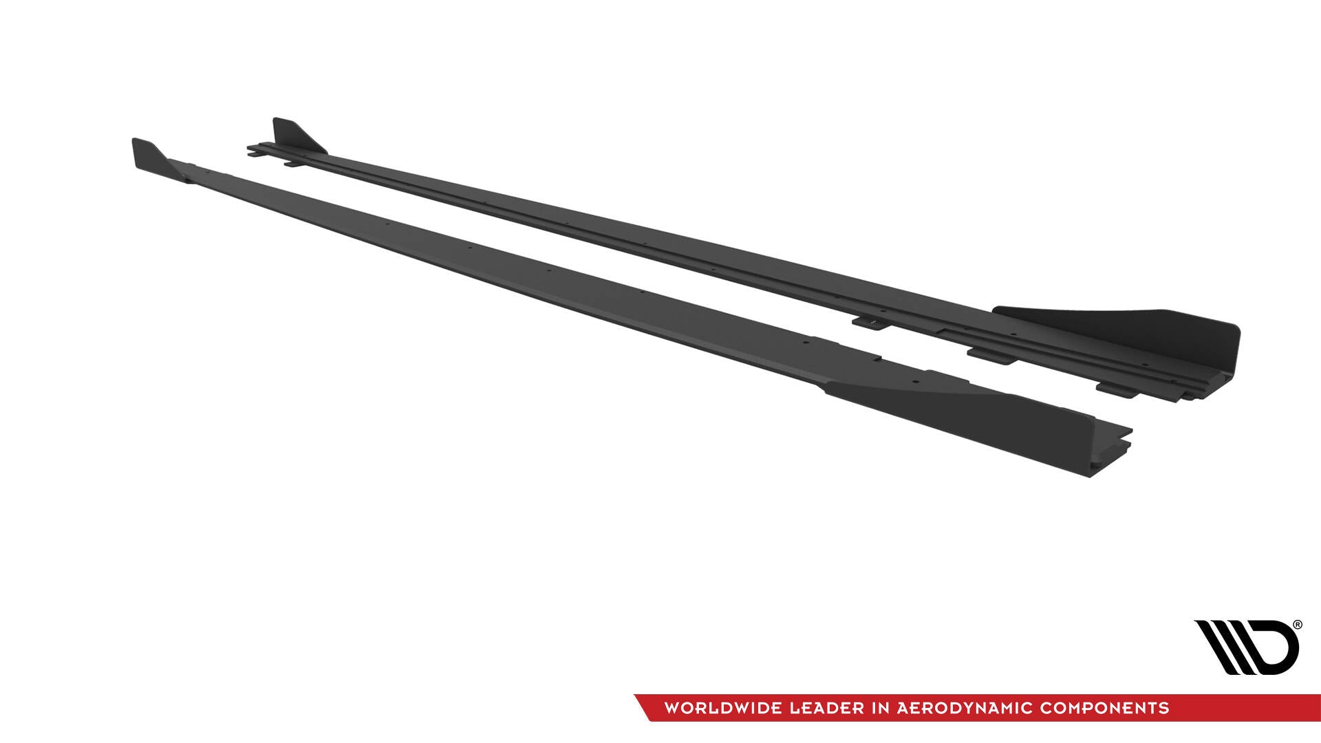 Maxton Design Street Pro Street+ Seitenschweller Leisten + Flaps passend für Audi S3 / A3 S-Line Limousine 8V schwarz Hochglanz