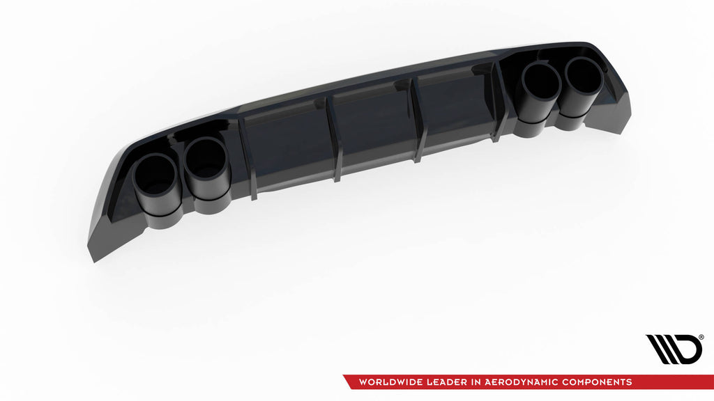 Maxton Design Diffusor Heck Ansatz + Endrohre passend für Seat Leon FR Hatchback Mk4