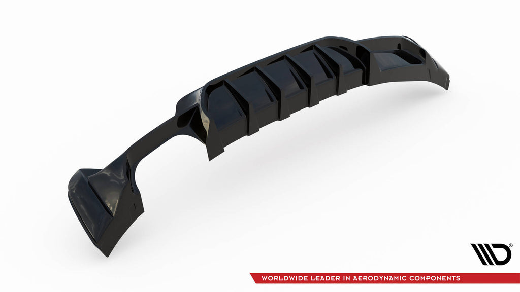Maxton Design Diffusor Heck Ansatz passend für BMW 4er Coupe / Gran Coupe / Cabrio M-Paket F32 / F36 / F33 (Einzelauspuff li.)