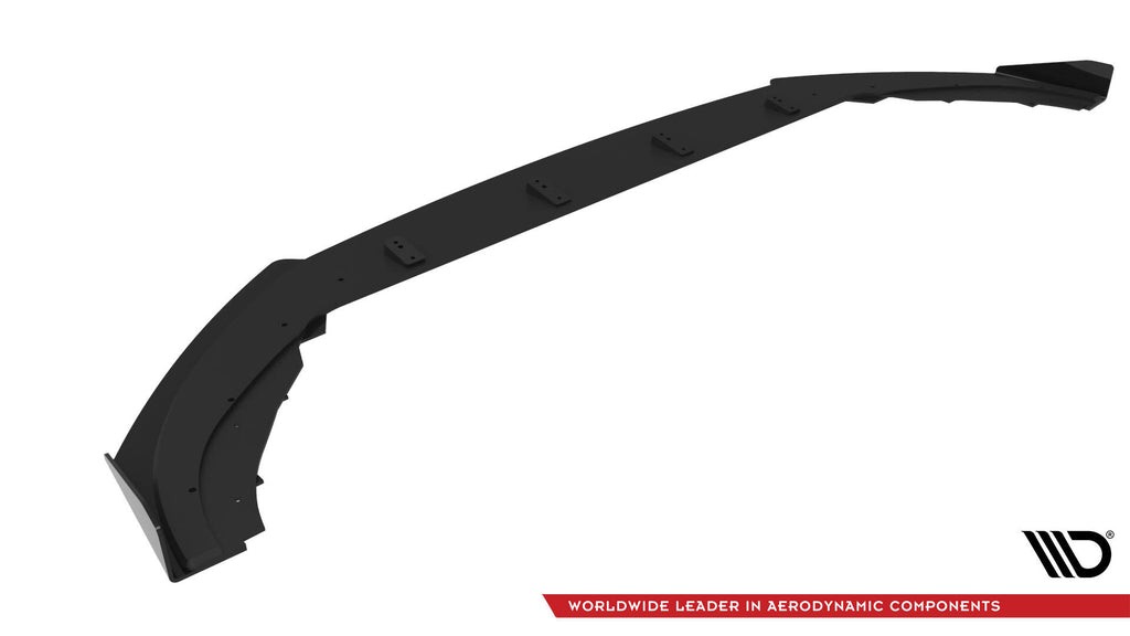 Maxton Design Street Pro Street+ Spoilerlippe Front Ansatz passend für + Flaps passend für VW Polo GTI Mk6 Facelift schwarz Hochglanz