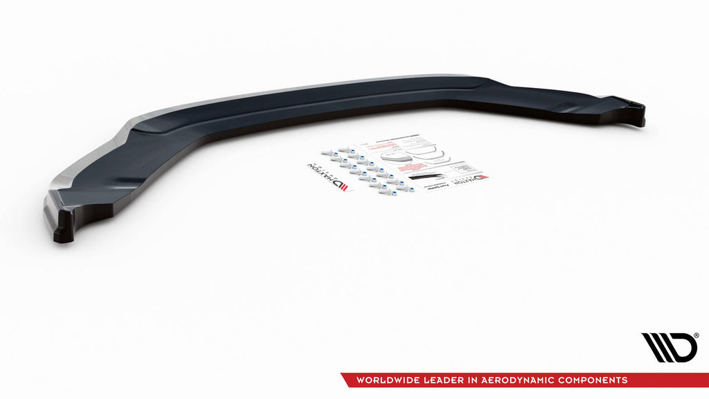 Maxton Design Street+ Spoilerlippe Front Ansatz V.2 passend für Skoda Kodiaq Mk1 Facelift schwarz Hochglanz