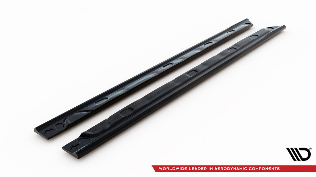 Maxton Design Street+ Seitenschweller Leisten passend für Renault Clio R.S. Line Mk5 schwarz Hochglanz