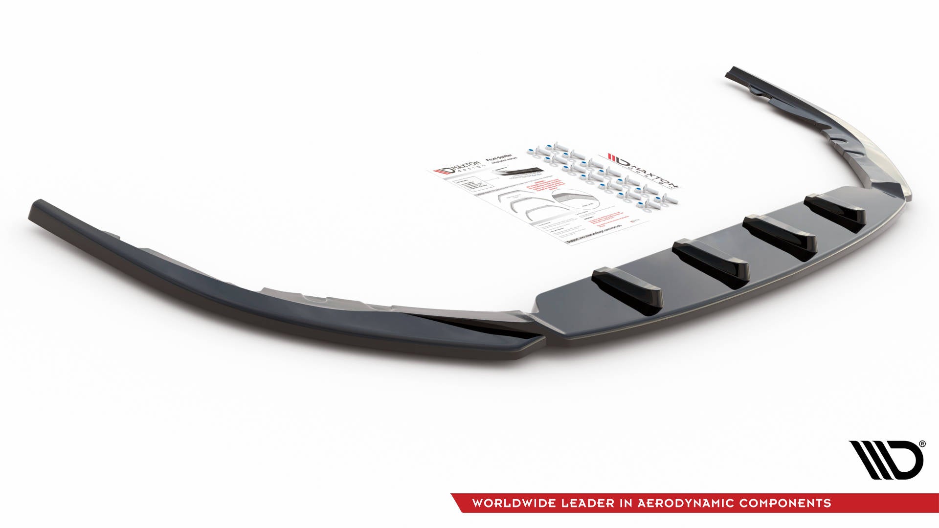 Maxton Design Street+ Spoilerlippe Front Ansatz V.2 passend für Toyota Avensis Mk3 Facelift schwarz Hochglanz