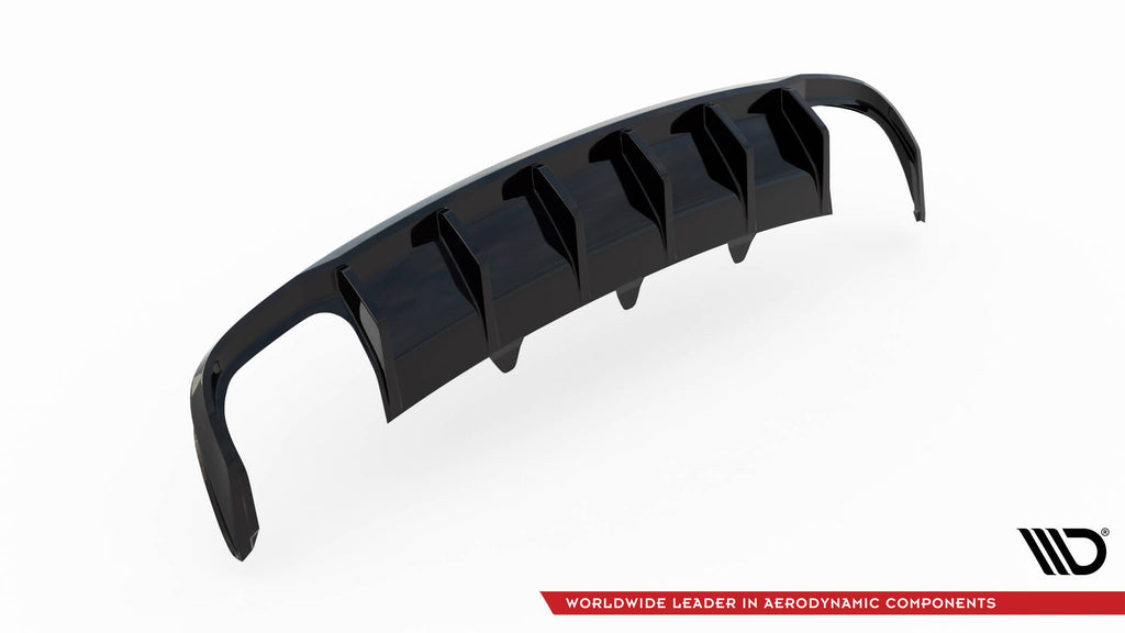 Maxton Design Diffusor Heck Ansatz passend für Audi A4 B8 Facelift (Doppelauspuff li. re.)