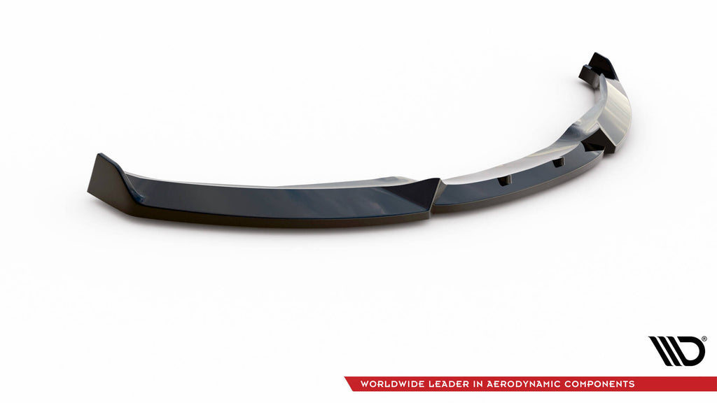 Maxton Design Street+ Spoilerlippe Front Ansatz V.2 passend für BMW 1er M-Paket E87 / E81 Facelift schwarz Hochglanz