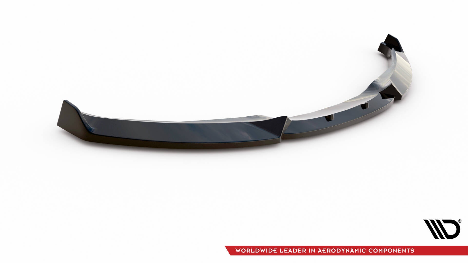 Maxton Design Street+ Spoilerlippe Front Ansatz V.2 passend für BMW 1er M-Paket E87 / E81 Facelift schwarz Hochglanz