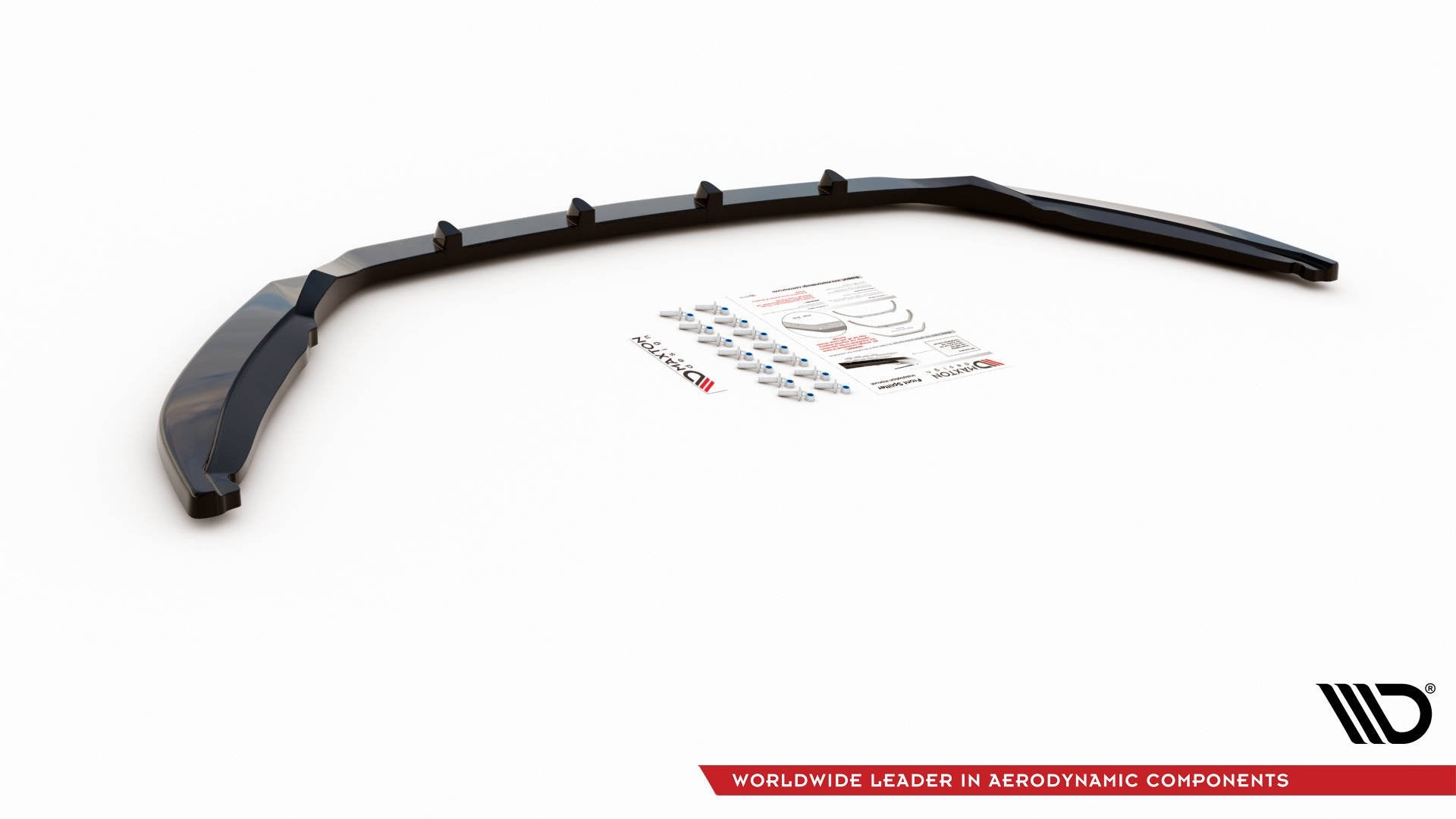 Maxton Design Street+ Spoilerlippe Front Ansatz V.2 passend für Skoda Octavia Mk3 Facelift schwarz Hochglanz