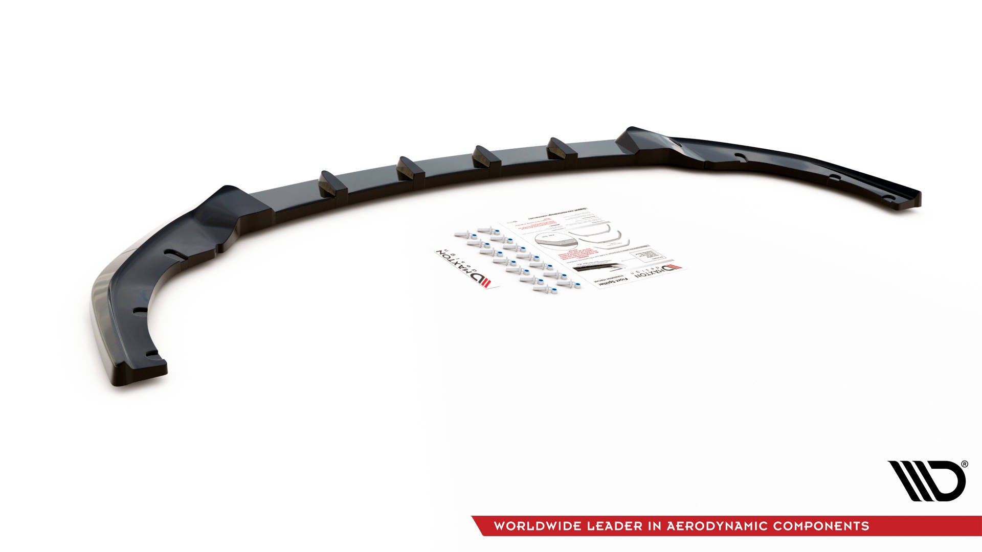 Maxton Design Street+ Spoilerlippe Front Ansatz passend für Ford Kuga ST-Line Mk3 schwarz Hochglanz