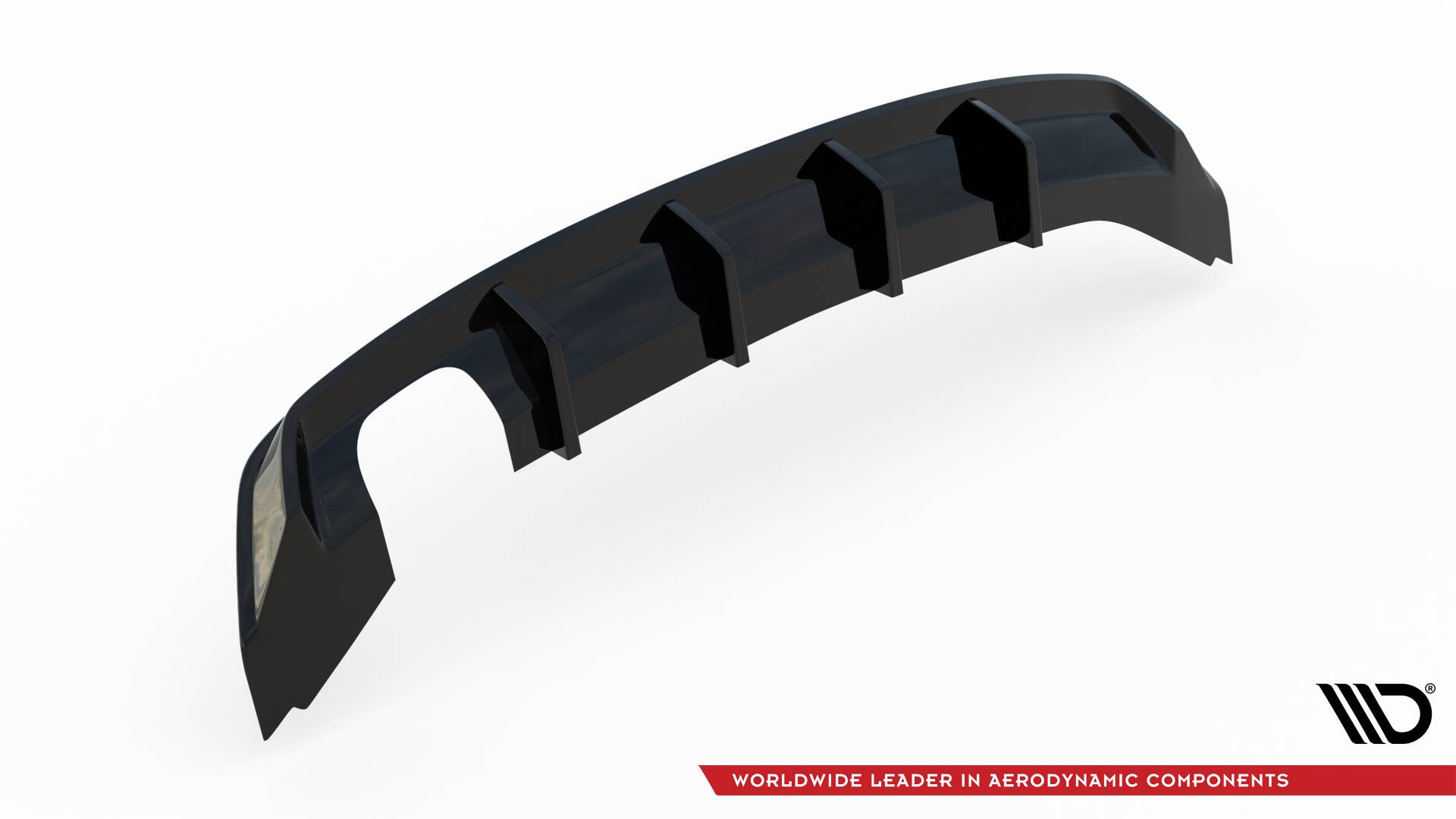 Maxton Design Diffusor Heck Ansatz passend für Seat Leon Mk3 Facelift schwarz Hochglanz