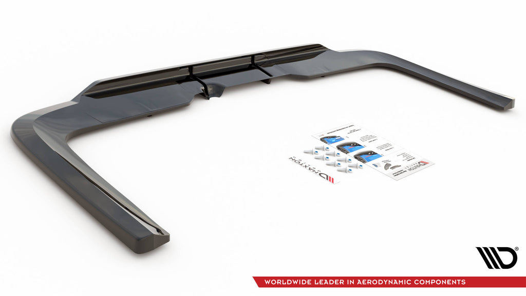 Maxton Design Street+ Mittlerer Diffusor RACE passend für Mercedes-Benz V-Klasse AMG-Line W447 Facelift schwarz Hochglanz