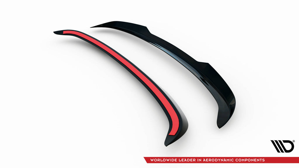Maxton Design Spoiler CAP passend für Skoda Superb Sportline Combi Mk3 / Mk3 Facelift schwarz Hochglanz