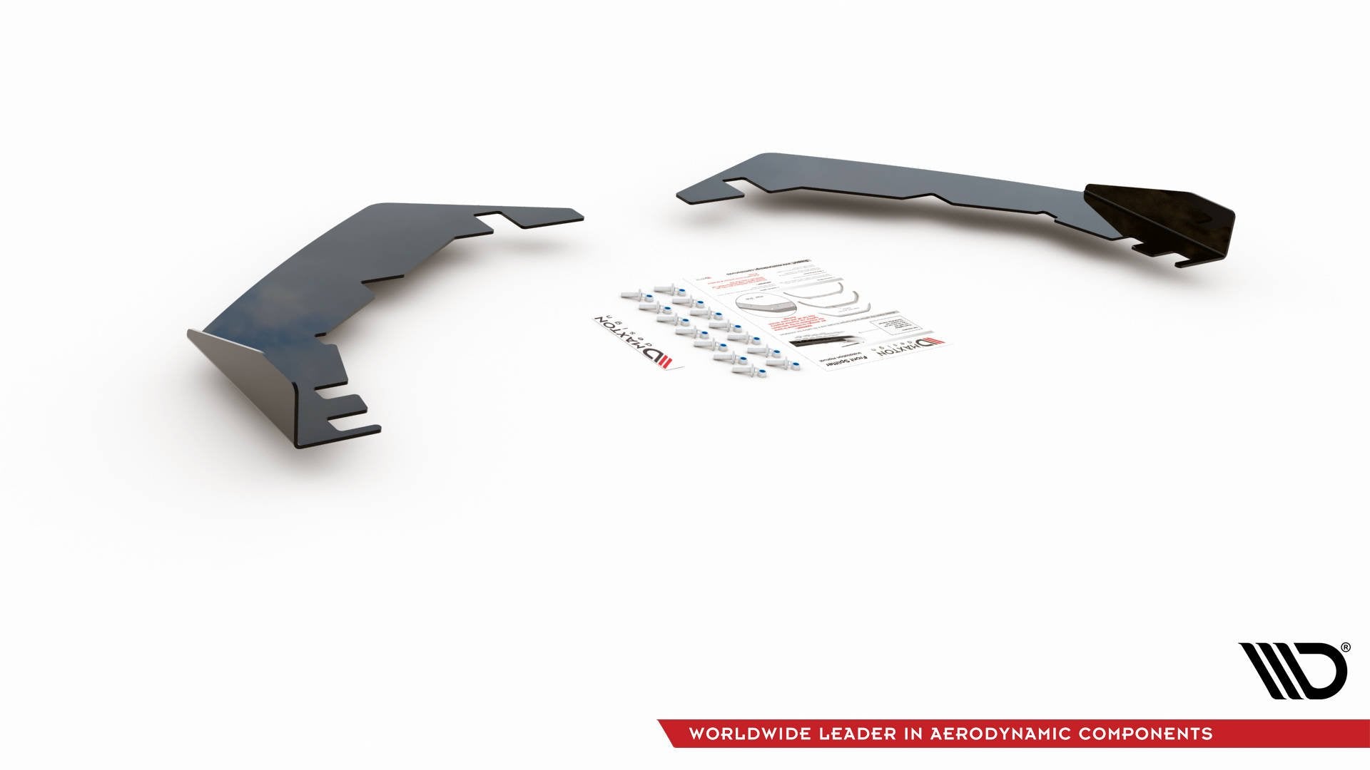 Maxton Design Flaps VW Golf GTI Clubsport Mk8 schwarz Hochglanz für Volkswagen Golf Mk8