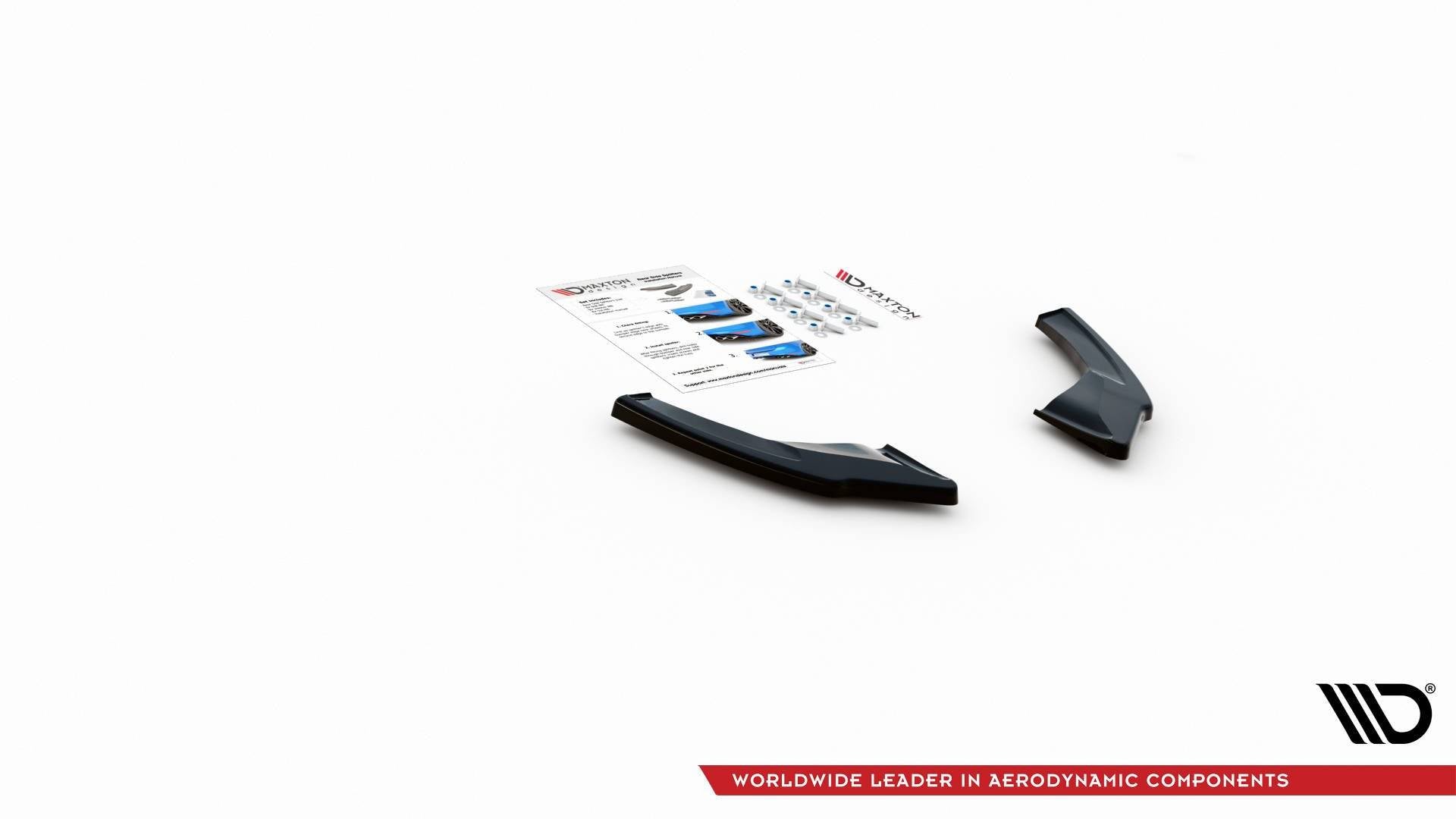Maxton Design Heck Ansatz Flaps Diffusor V.2 für Volkswagen Golf 8 GTI Clubsport schwarz matt