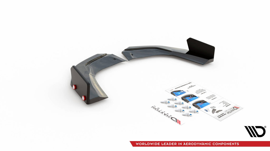 Maxton Design Heck Ansatz Flaps Diffusor V.2 + Flaps passend für Mercedes-AMG A 45 S Aero Pack W177