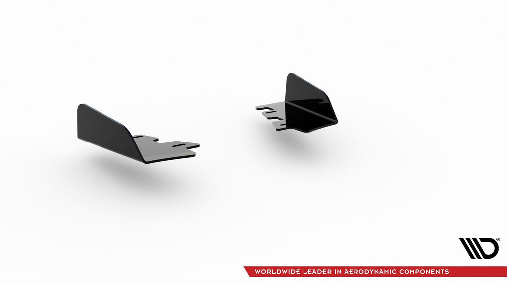 Maxton Design Hintere Seiten Flaps passend für Ford Focus ST Mk4 schwarz Hochglanz