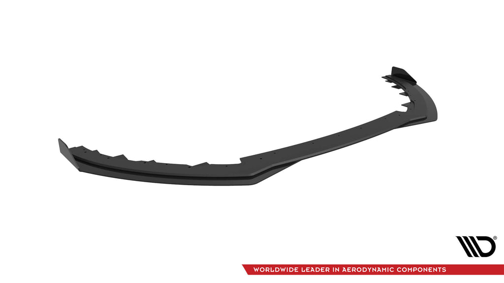 Maxton Design Street Pro Street+ Spoilerlippe Front Ansatz + Flaps passend für Ford Focus ST Mk3 Facelift schwarz Hochglanz