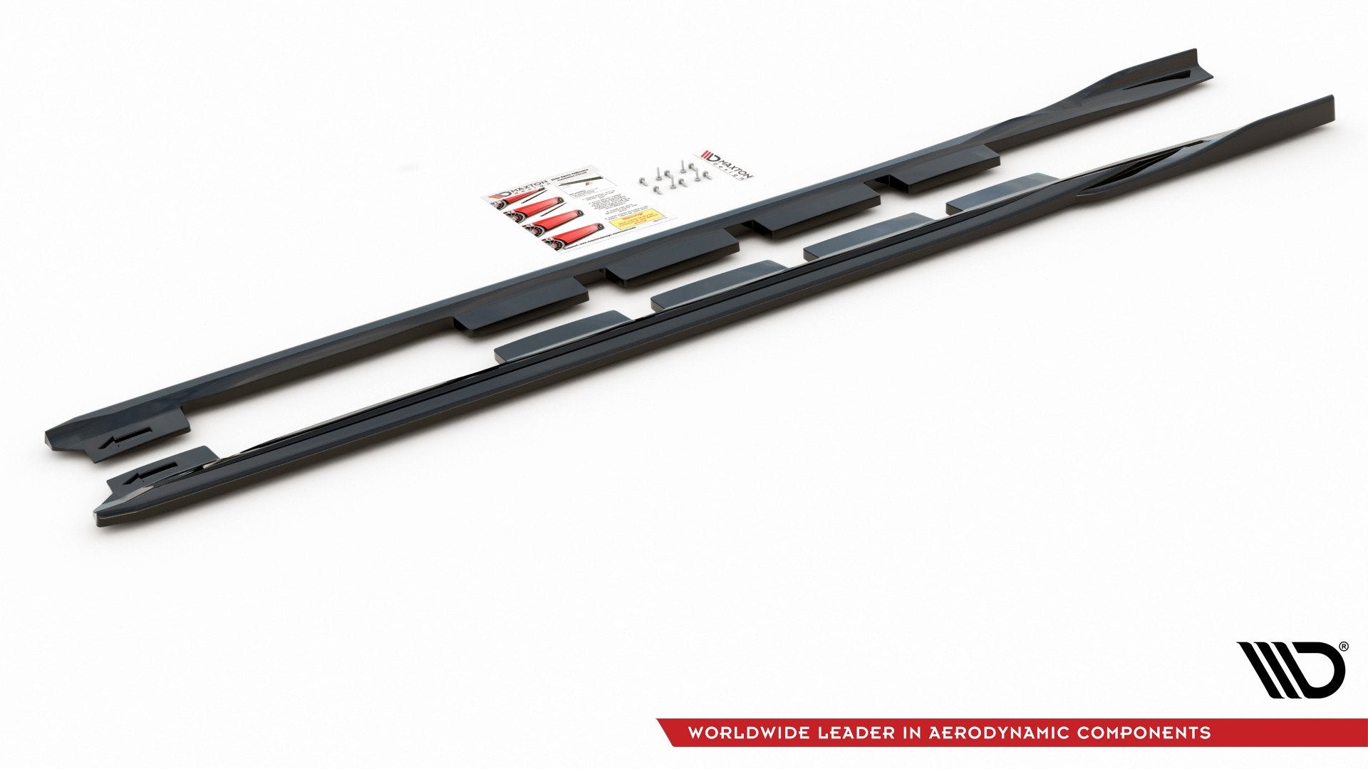 Maxton Design Street+ Seitenschweller Leisten passend für Ford Mondeo Mk5 Facelift/Preface schwarz Hochglanz