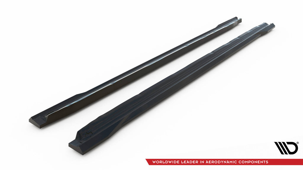 Maxton Design Street+ Seitenschweller Leisten passend für VW Passat B9 schwarz Hochglanz