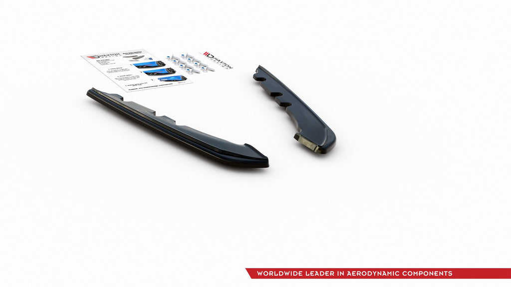 Maxton Design Heck Ansatz Flaps Diffusor passend für BMW 3er E91 Facelift schwarz Hochglanz