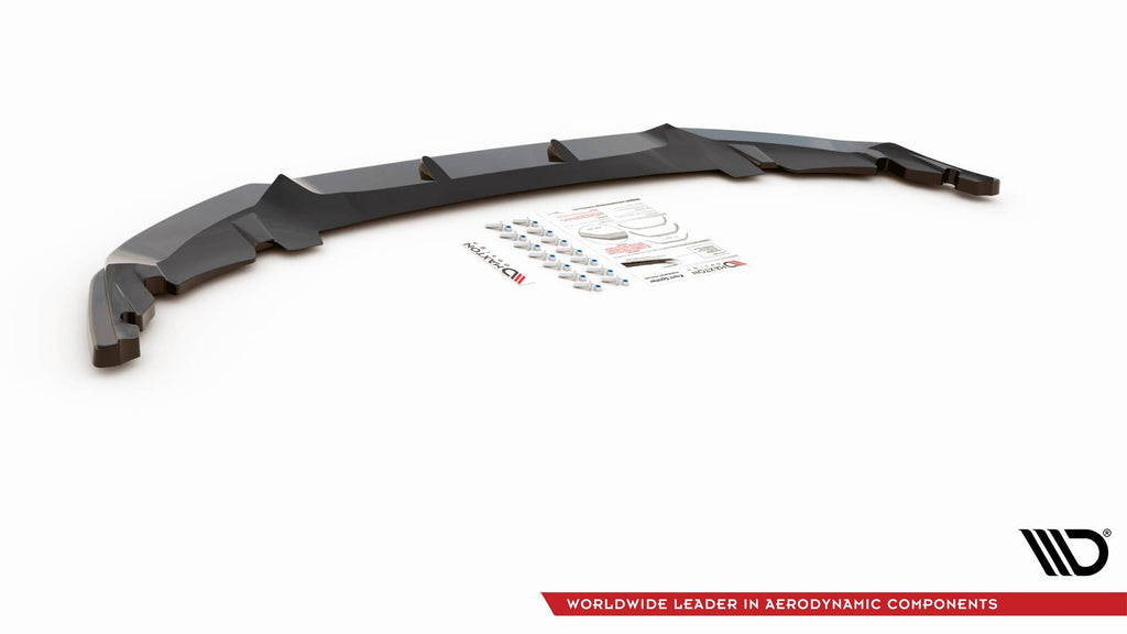 Maxton Design Street+ Spoilerlippe Front Ansatz V.2 passend für Mini Countryman Mk2 F60 JCW schwarz Hochglanz
