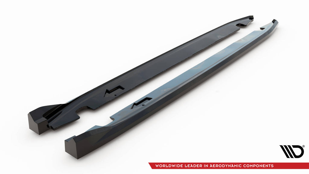 Maxton Design Street+ Seitenschweller Leisten passend für Lexus RX Mk4 Facelift (Version mit OEM-Trittbrettern) schwarz Hochglanz