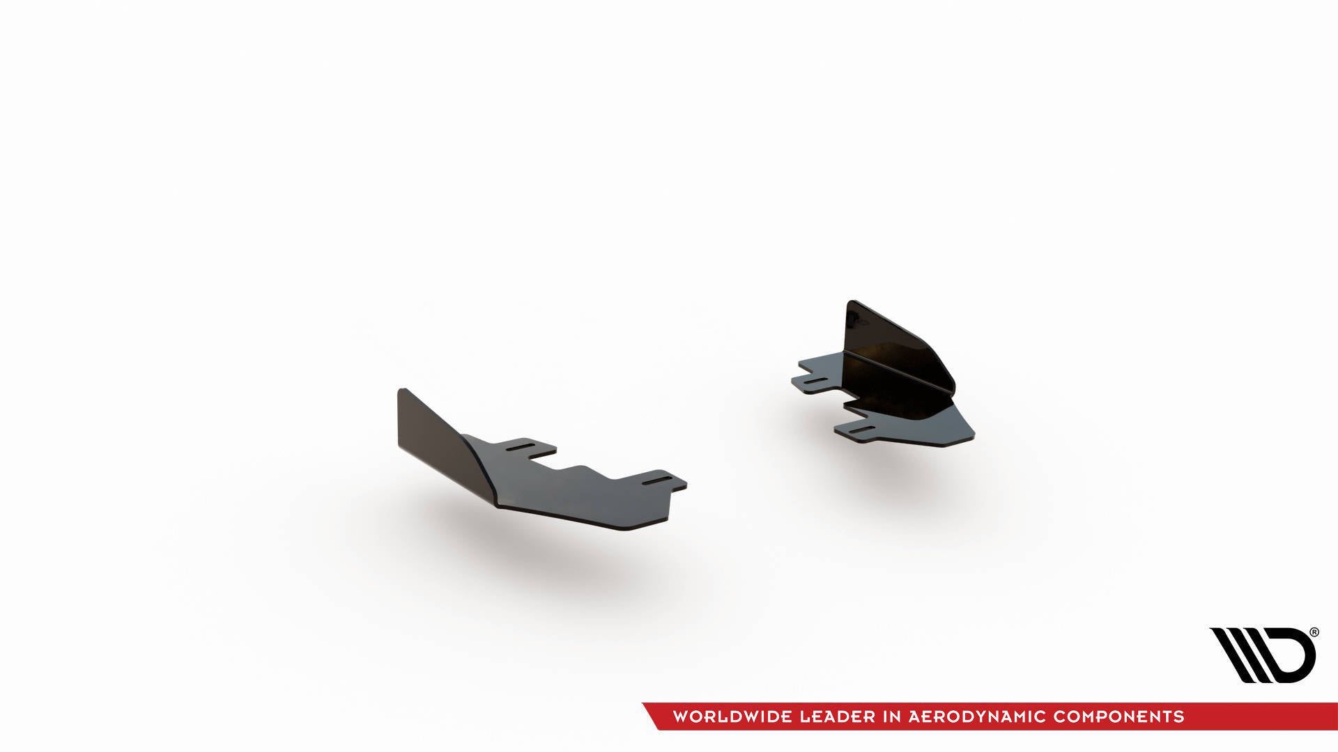 Maxton Design Hintere Seiten Flaps passend für BMW 1er F20 M-Paket Facelift / M140i schwarz Hochglanz