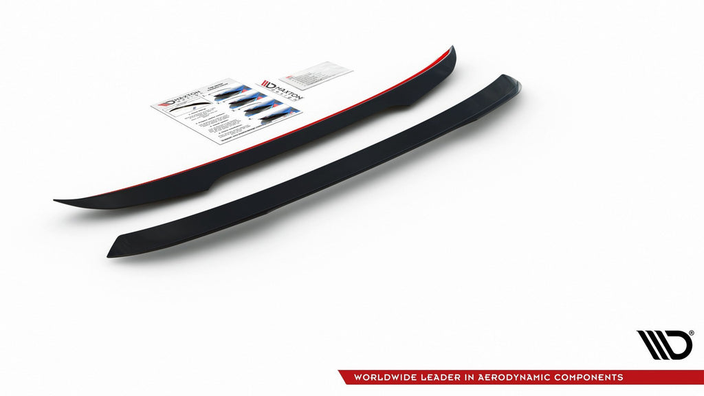 Maxton Design Spoiler CAP V.1 passend für VW Golf Hatchback Mk8 / Mk8 Facelift schwarz Hochglanz