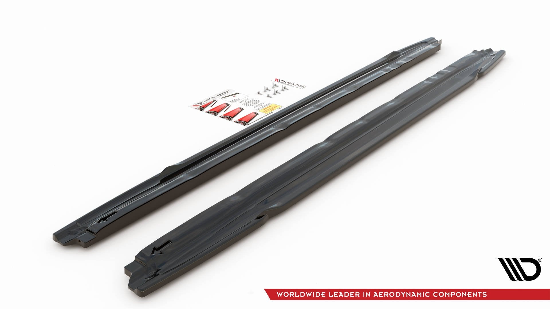 Maxton Design Street+ Seitenschweller Leisten passend für V.1 passend für Audi S3 / A3 S-Line Sportback / Limousine 8Y / 8Y Facelift schwarz Hochglanz