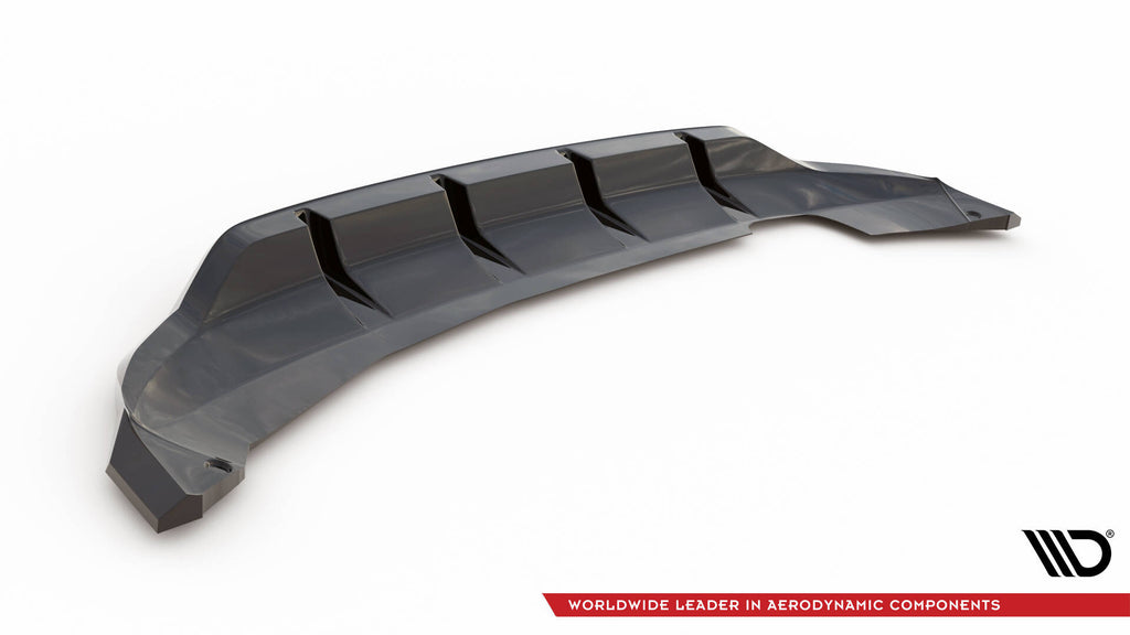 Maxton Design Street+ Mittlerer Diffusor RACE passend für Skoda Fabia Monte Carlo Mk4 schwarz Hochglanz