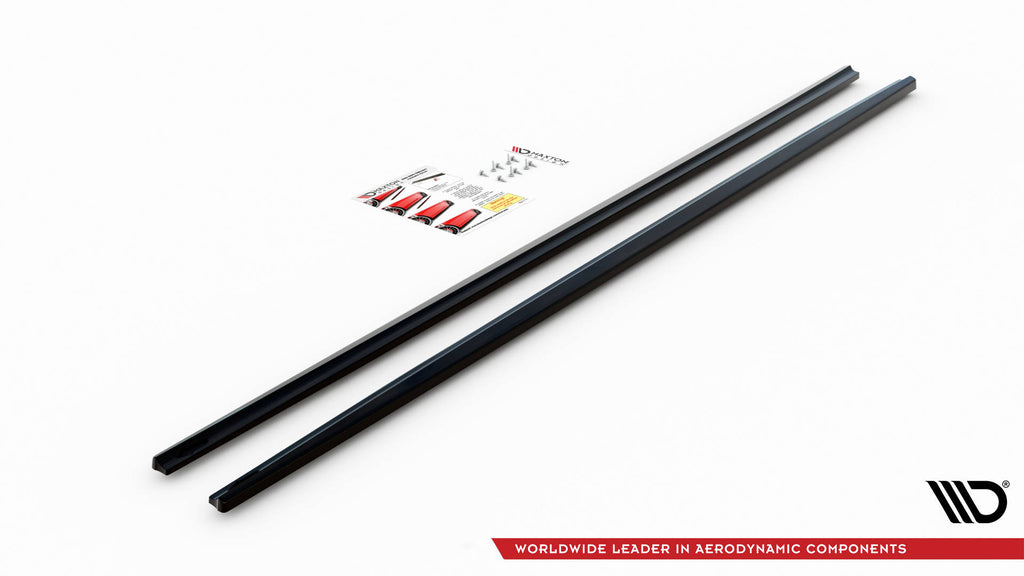 Maxton Design Street+ Seitenschweller Leisten passend für BMW 1er F20 schwarz Hochglanz