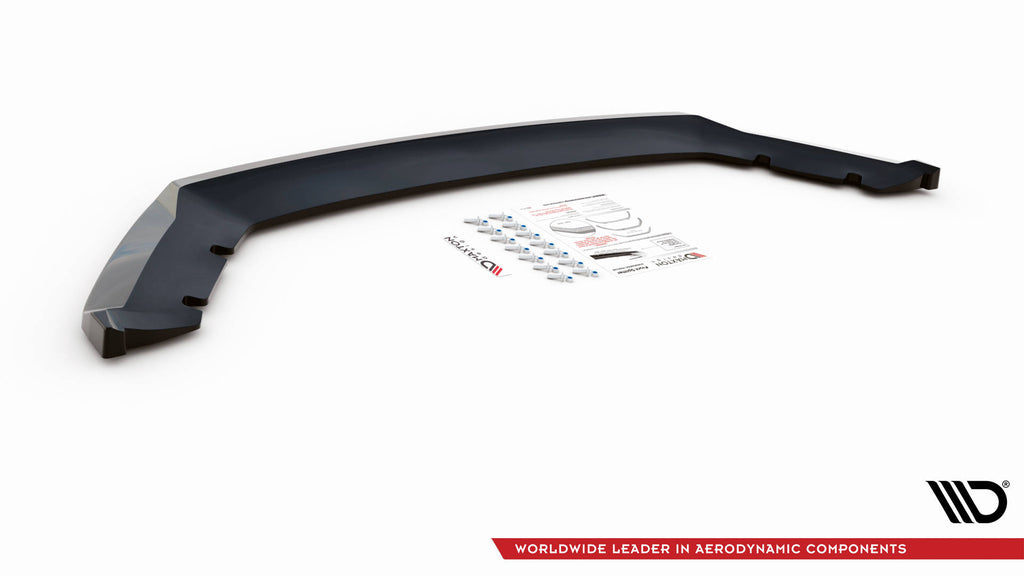 Maxton Design Street+ Spoilerlippe Front Ansatz V.2 passend für Seat Leon Mk3 schwarz Hochglanz