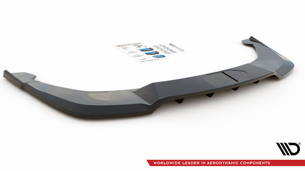 Maxton Design Mittlerer Diffusor Heck Ansatz DTM Look für Skoda Enyaq iV Carbon Look