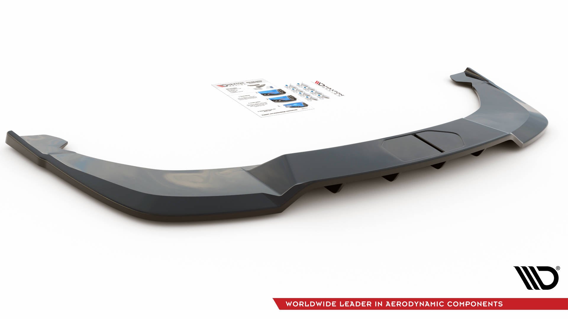 Maxton Design Mittlerer Diffusor Heck Ansatz DTM Look für Skoda Enyaq iV Carbon Look