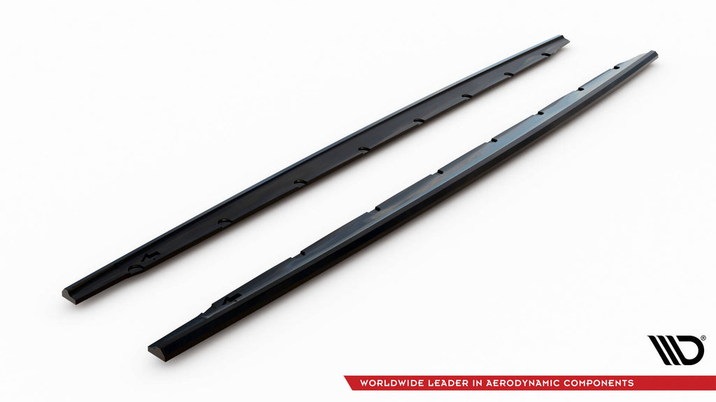 Maxton Design Street+ Seitenschweller Leisten passend für V.1 passend für BMW 1er M-Paket F70 schwarz Hochglanz