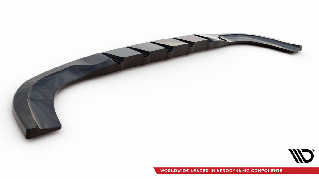 Maxton Design Street+ Mittlerer Diffusor RACE passend für Mercedes-Benz A Hatchback AMG Line W177 schwarz Hochglanz