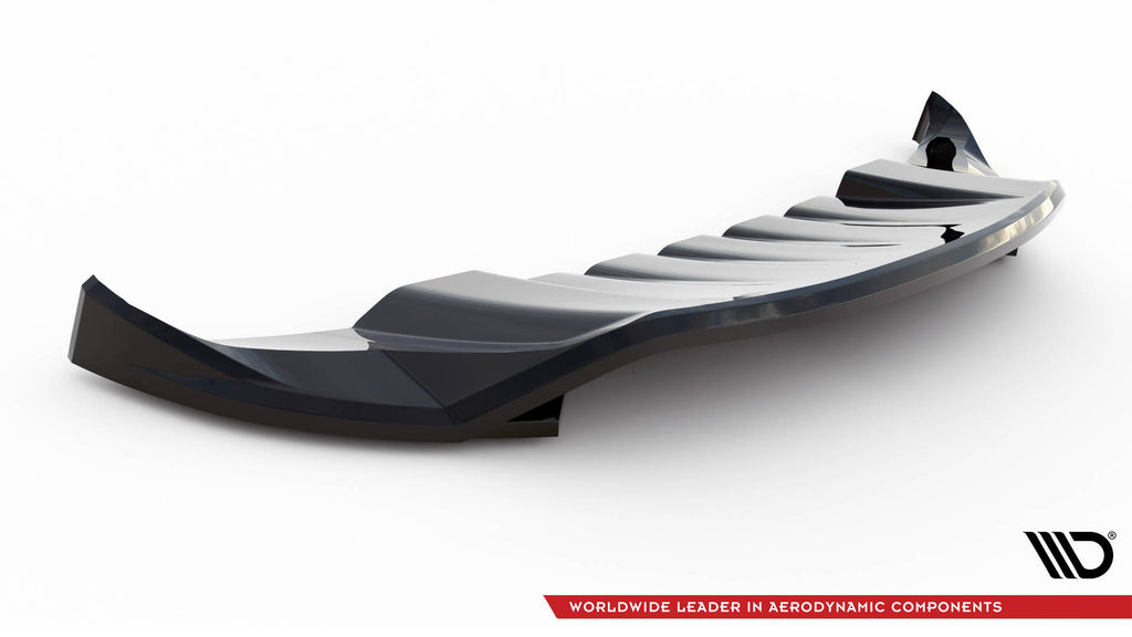 Maxton Design Street+ Spoilerlippe Front Ansatz passend für Porsche Cayenne Mk2 Facelift schwarz Hochglanz
