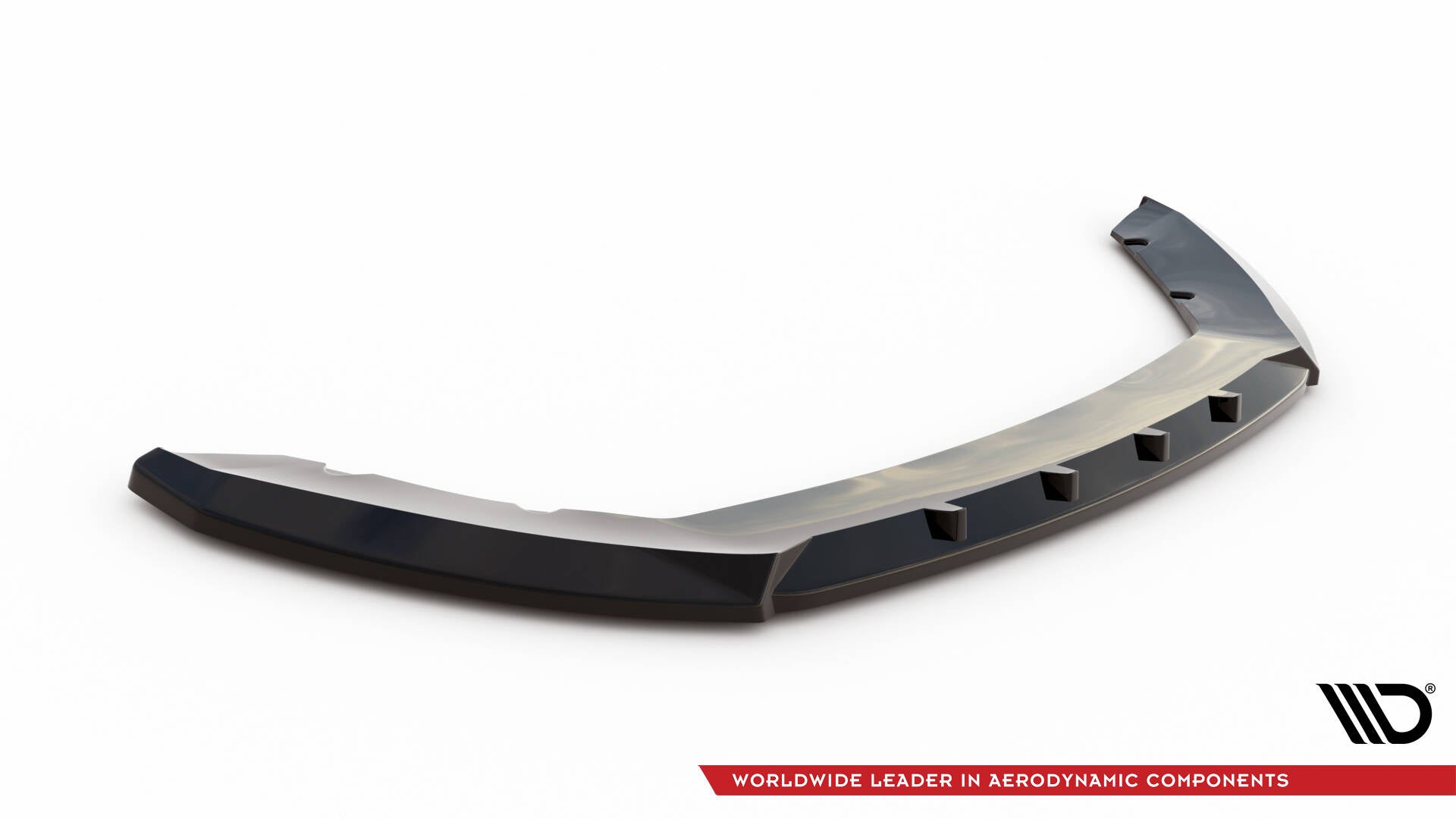 Maxton Design Street+ Spoilerlippe Front Ansatz V.1 passend für Seat Leon Mk3 Facelift schwarz Hochglanz