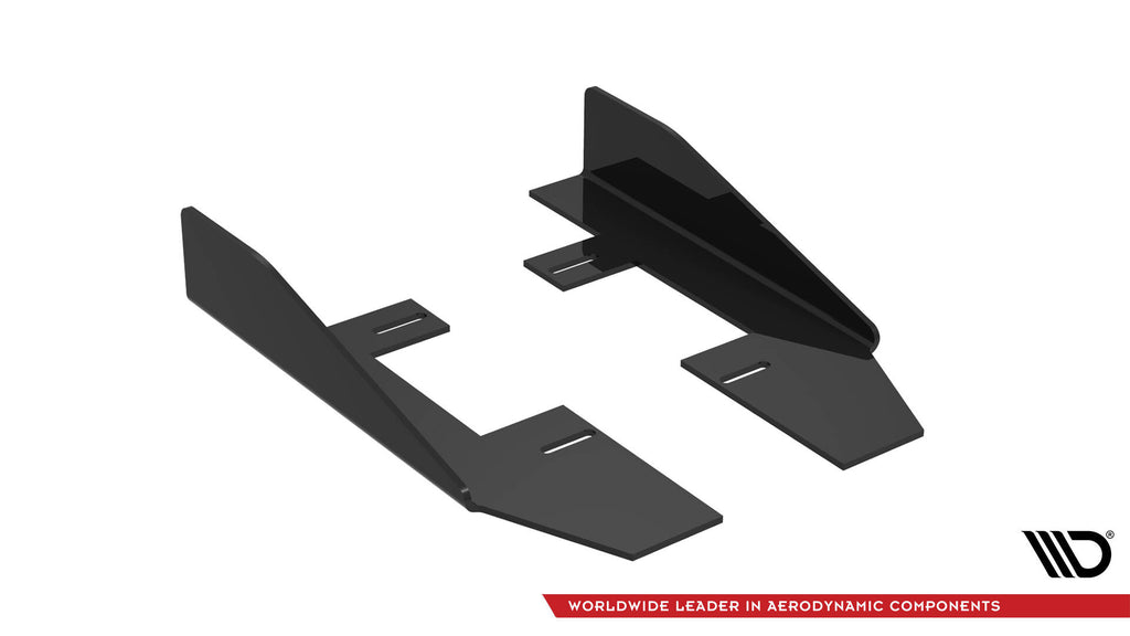 Maxton Design Seitenschweller Flaps passend für Audi RS3 Limousine 8V Facelift schwarz Hochglanz