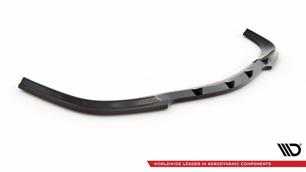 Maxton Design Street+ Spoilerlippe Front Ansatz V.1 passend für MERCEDES CLK W 209 FÜR STANDARD STOßSTANGE schwarz Hochglanz
