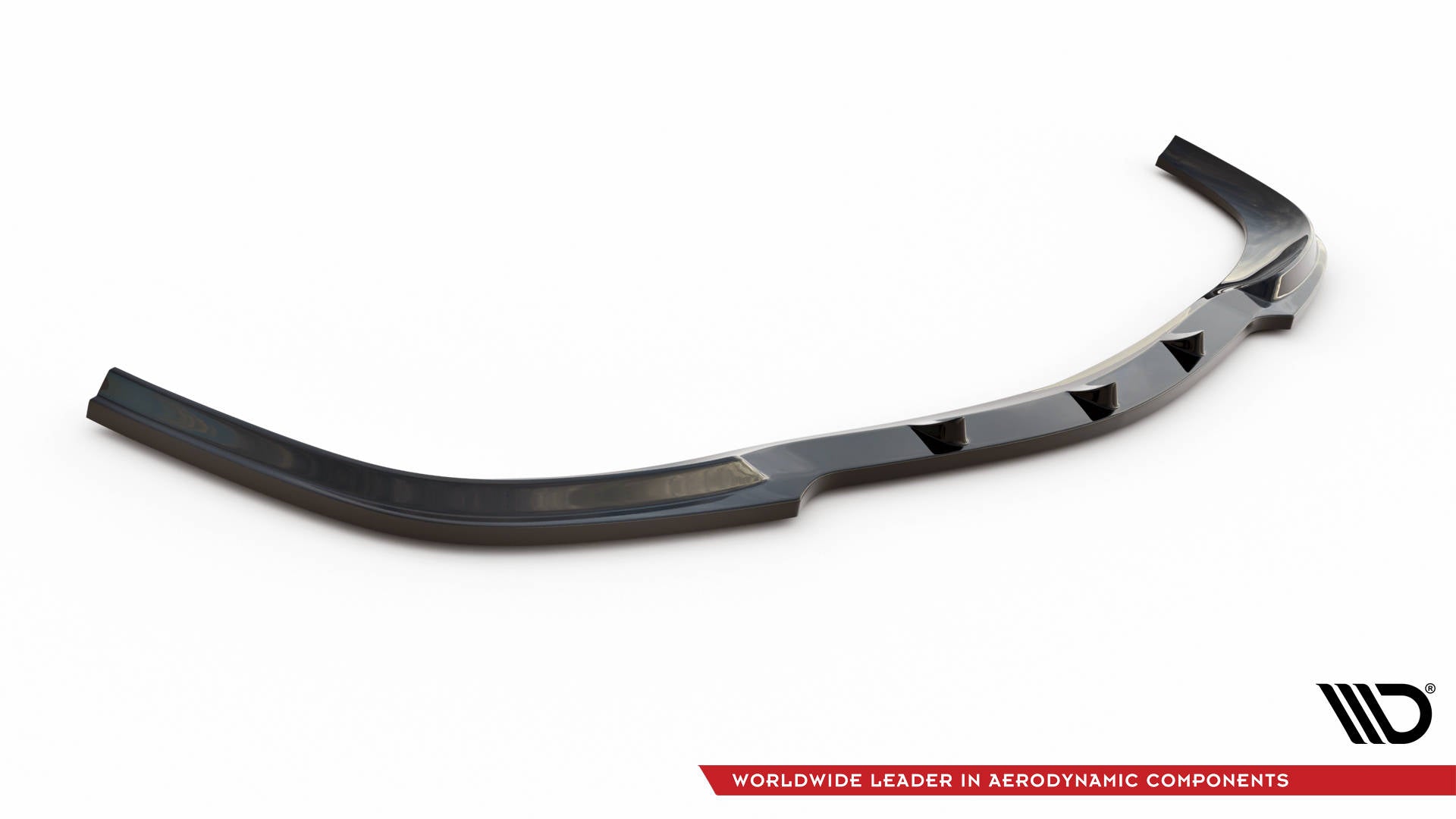 Maxton Design Street+ Spoilerlippe Front Ansatz V.1 passend für MERCEDES CLK W 209 FÜR STANDARD STOßSTANGE schwarz Hochglanz