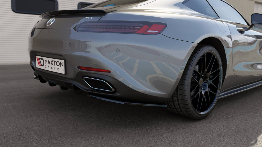 Maxton Design Heck Ansatz Flaps Diffusor passend für Mercedes-AMG GT / GT S C190 Facelift schwarz Hochglanz