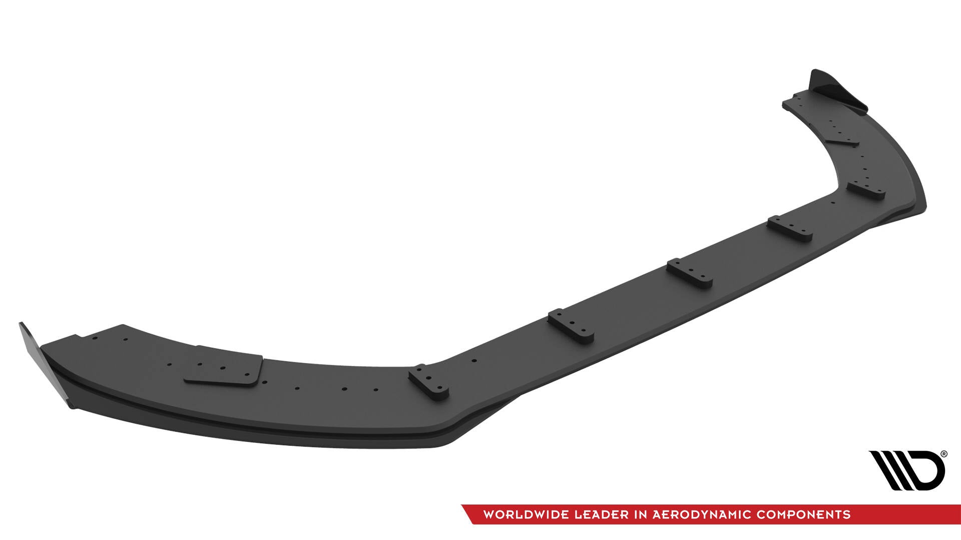 Maxton Design Street Pro Street+ Spoilerlippe Front Ansatz + Flaps passend für Ford Fiesta ST Mk8 Facelift schwarz Hochglanz