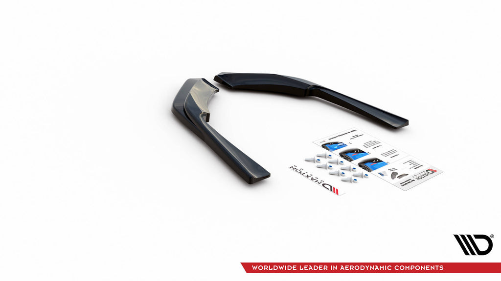 Maxton Design Heck Ansatz Flaps Diffusor passend für Infiniti Q60 S Mk2 schwarz Hochglanz