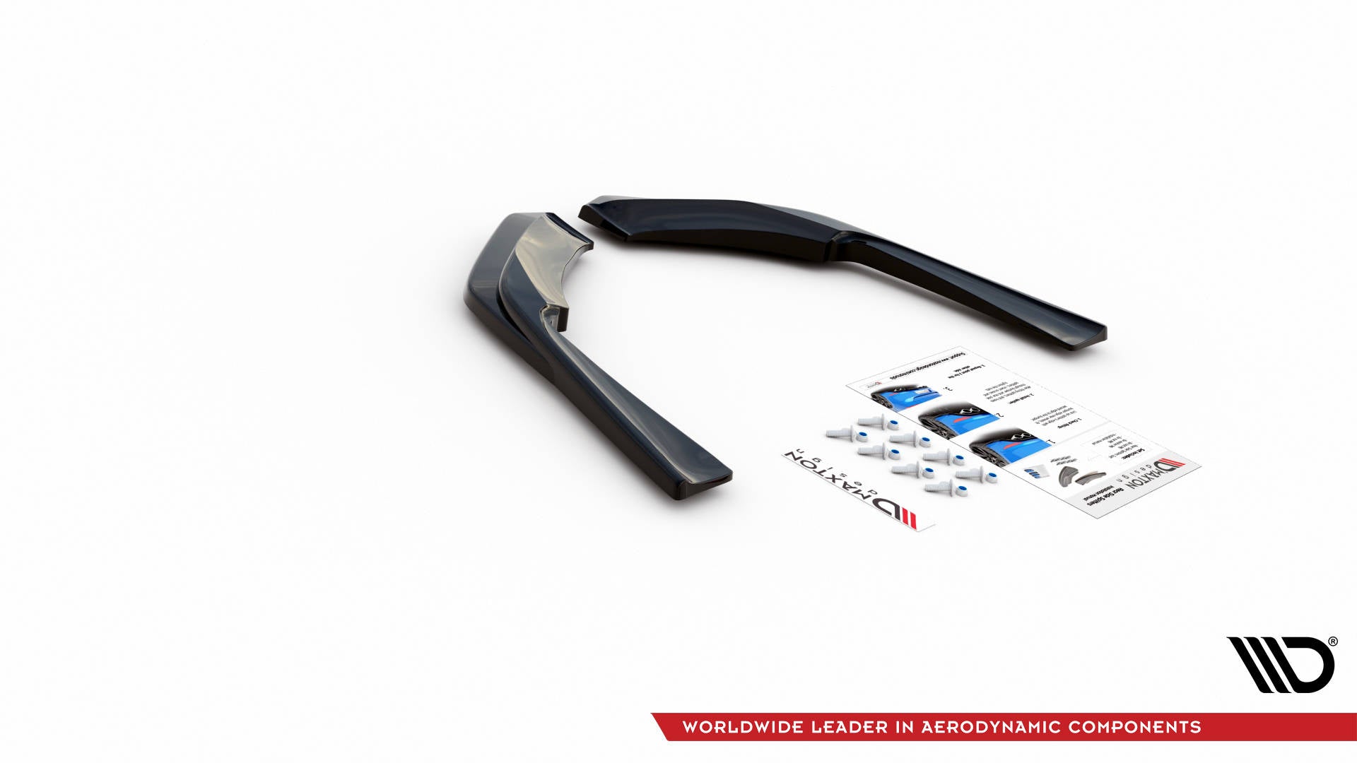 Maxton Design Heck Ansatz Flaps Diffusor passend für Infiniti Q60 S Mk2 schwarz Hochglanz