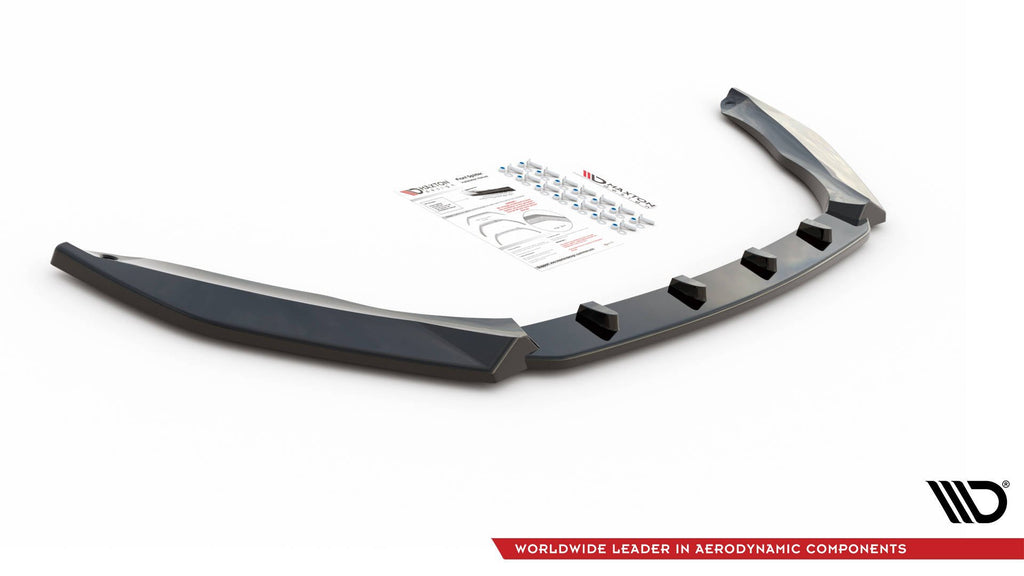 Maxton Design Street+ Spoilerlippe Front Ansatz V.3 passend für Skoda Octavia RS Mk3 schwarz Hochglanz