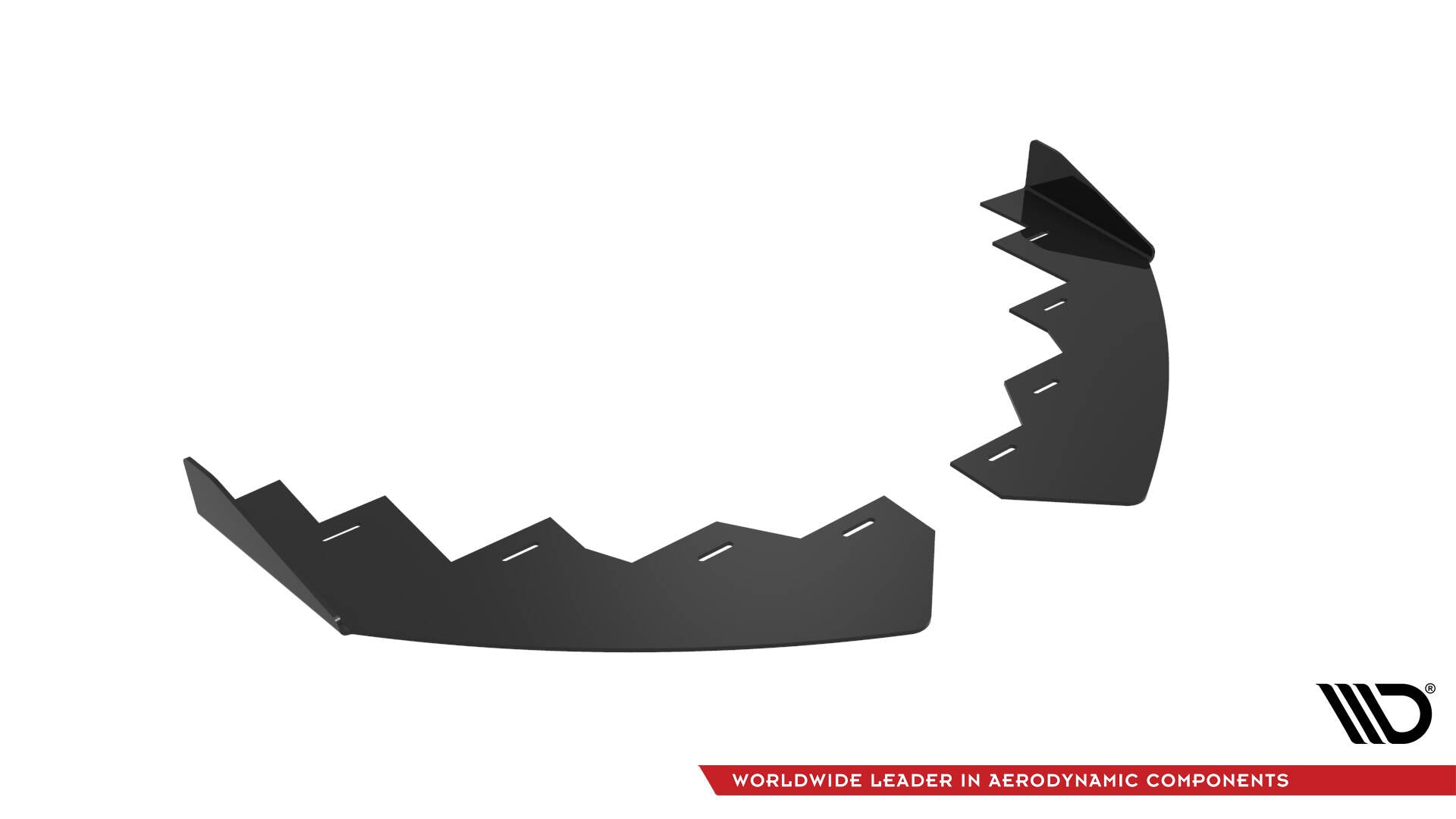 Maxton Design Front Stoßstange Flaps passend für VW Polo GTI Mk6 Facelift schwarz Hochglanz
