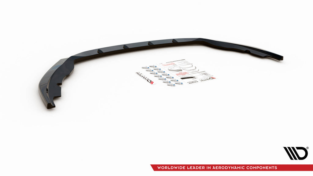 Maxton Design Street+ Spoilerlippe Front Ansatz V.2 passend für Skoda Fabia Mk3 schwarz Hochglanz