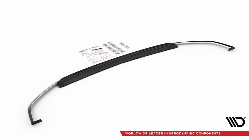 Maxton Design Street+ Spoilerlippe Front Ansatz V.3 passend für VW Polo GTI / R-line Mk6 schwarz Hochglanz
