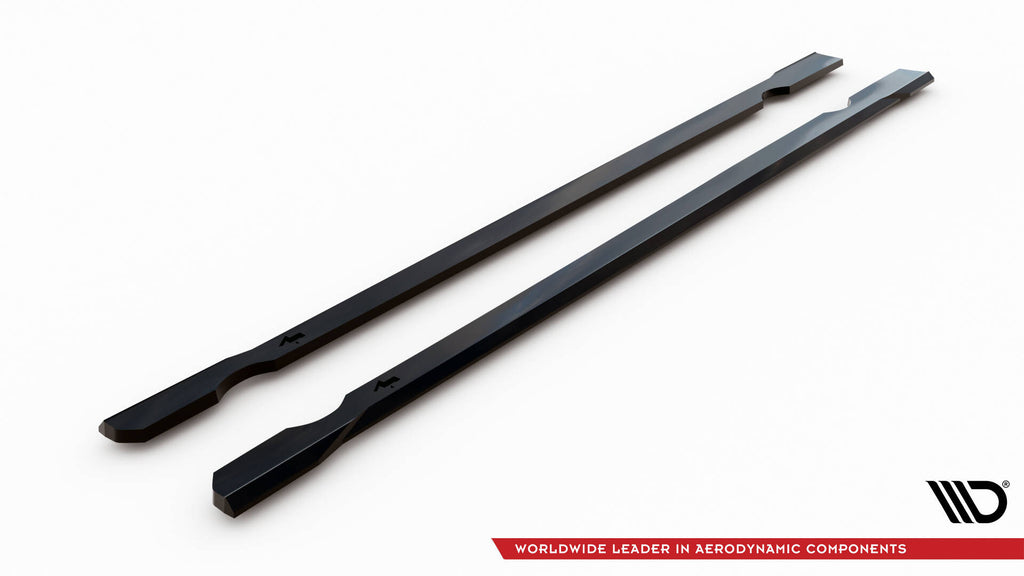 Maxton Design Street+ Seitenschweller Leisten passend für V.4 VW Golf R / R-Line Mk7 schwarz Hochglanz