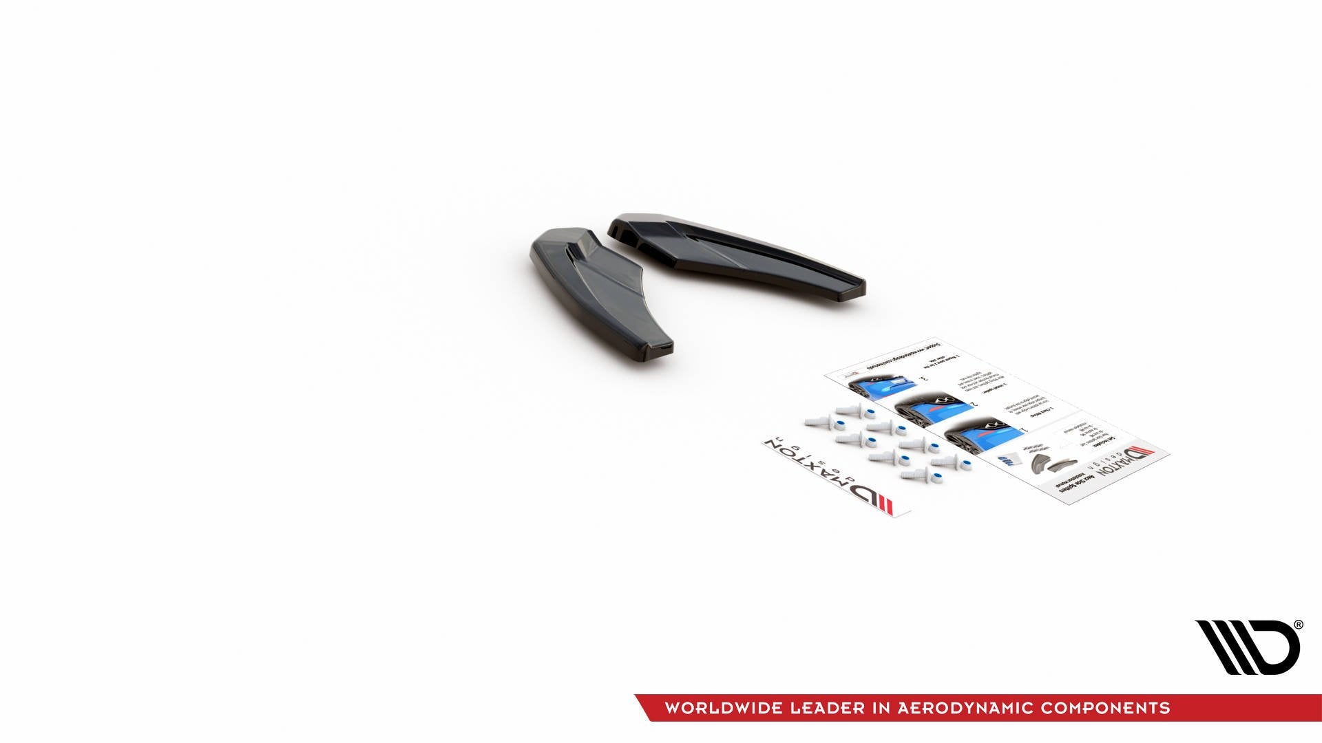 Maxton Design Heck Ansatz Flaps Diffusor V.1 passend für Audi S3 Sportback 8Y schwarz Hochglanz